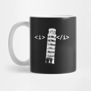 Funny HTML Italic Coding Mug